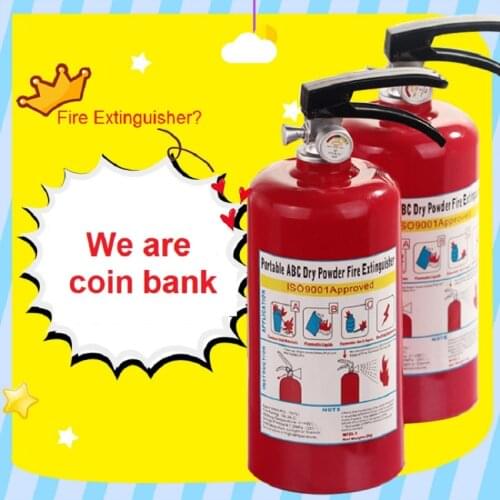 Fire Extinguisher Money Saving Bank Creative Coin Storage Box Portable ABC Dry Powder Fire Extinguisher Money Piggy Bank