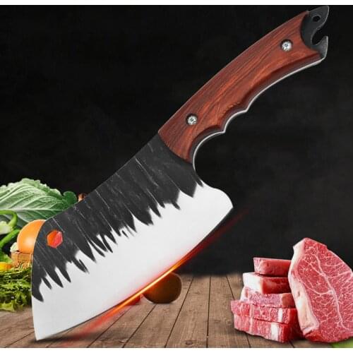 6" Hunting Knife Stainless Steel Forged Kitchen Chef Knife Meat Fish Vegetables Slicer Cleaver Butcher Knife Kitchen Accessories