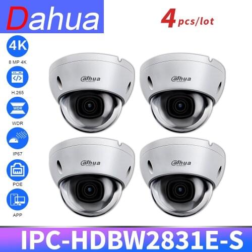 Dahua orginal ip camera IPC-HDBW2831E-S(S2) ir 30m Intrusion tripwire motion detection SD card slot IP67 IK10 4ps/lot
