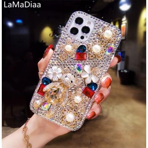 Luxury Bling 3D Crystal Rhinestone Capa Cases For Samsung j3 j5 j7 2016 2017 j7 Prime j4 j6 j8 2018 Diamond Fundas