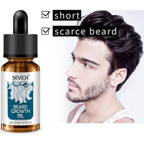 Sevich Men Beard Oil Natural Organic Smoothing Oil For Fast Beard Growth Hair Loss Products 20ml Gentlemen Beard Growth Oil