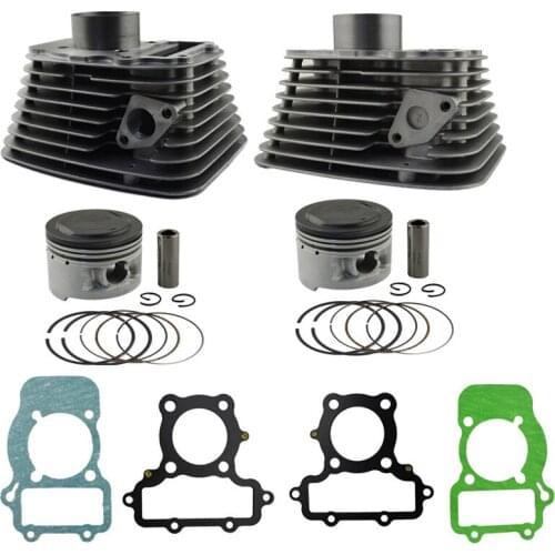 STD 49mm Motorcycle Front & Rear Air Cylinder Block & Piston Kit & Head Gasket Kit for YAMAHA XV250 XV 250