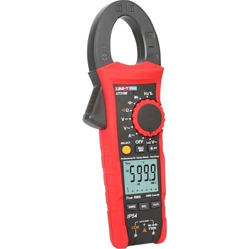 UNI-T UT219E Professional Clamp Meter; Dustproof, Waterproof, True RMS Digital Ammeter, LoZ Voltage Measurement, 5Times/Sampling