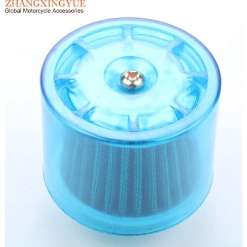 High-performance racing quality modified 32mm 35mm 38mm air filter with a cap blue