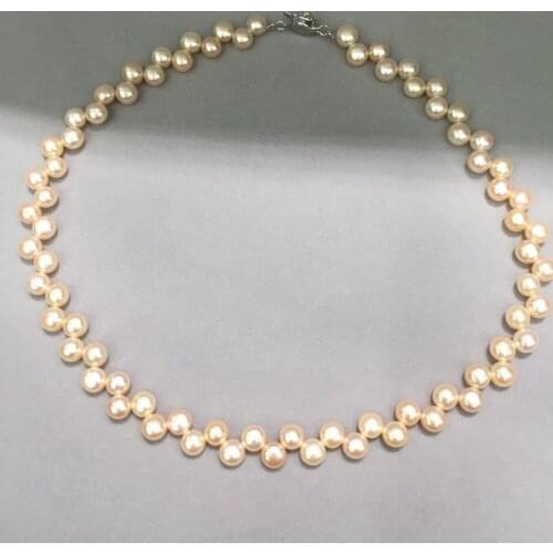 Casual sporty natural fresh water pearl chokers necklace flat round shape fashion women jewelry free shipping
