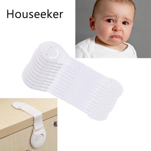 10pcs/Lot Child Lock Protection For Baby Safety Lock Kids Safety Doors Drawer Cabinet Lock Children Plastic Protection Lock