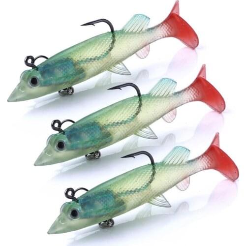 2PC Spring Fishing Jig Head Lure Soft Fishing Lure 12CM 26G soft baits shad soft plastic Sillicon lure Dropship