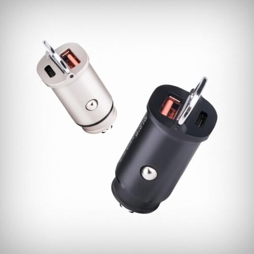 Mini Car Charger Quick Charge PD20W QC3.018W Fast Charging Charger For IPhone 11 12 Pro Max Samsung Xiaomi Huawei USB C Phone