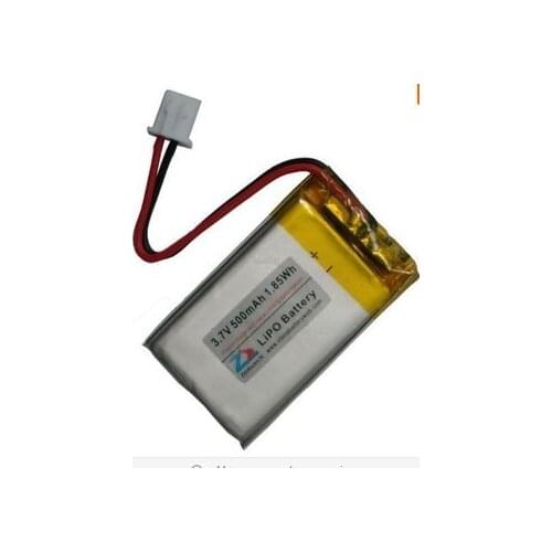 Free shipping 2pcs/lot 602030 500mAh 3.7V polymer lithium battery li-ion rechargeable battery