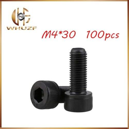 50Pcs M5 Steel Allen Hex Socket Cap Head Black Screw Bolt Furniture Fastener M3*8/10/12/14mm/16mm/20mm/25mm/30mm/35mm/40mm