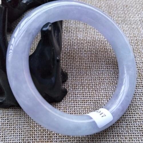 58-60mm Certified 100% Natural Lavender Jadeite JADE Bracelet Bangle A047