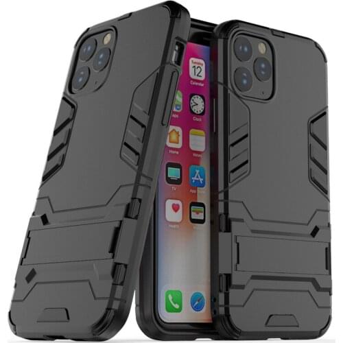 30pcs 2 in 1 Kickstand Iron Man With Stand Holder Hard Case Armor Cover For iPhone 13 Pro Max 12 Mini 11 XS XR X 8 7 6 Plus SE