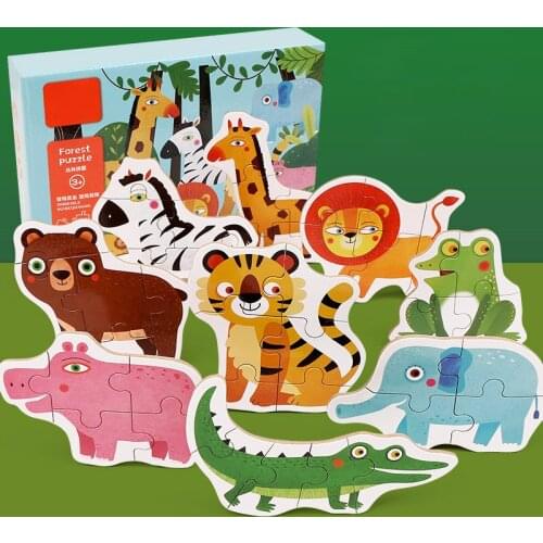 Wooden Kids Puzzle Game Children Learning Educational Jigsaw Puzzles for Boys Girls NSV775