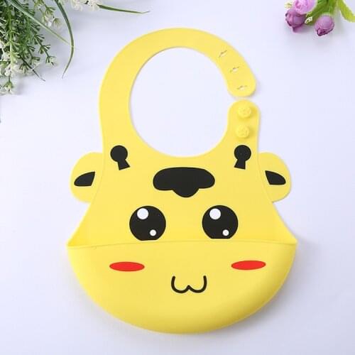 Baby Bibs Waterproof Silicone Feeding Baby Saliva Towel Newborn Cartoon Aprons Bibs Adjustable Burp Cloths Bandana Baby Stuff