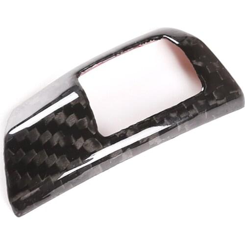 For BMW X5 F15 X6 F16 X3 F25 X4 F26 Real Carbon Fiber Car Gearshift unlock button Cover sticker Cover Stickers Car Accessories