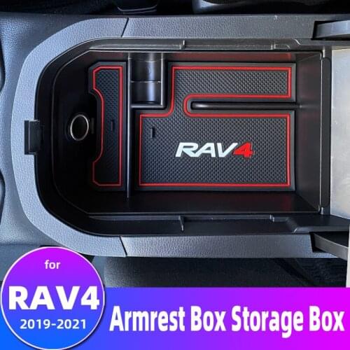 For RAV4 Car Central Armrest Storage Box Secondary Storage Center Console Organizer Compatible for Toyota RAV-4 2019 2020 2021