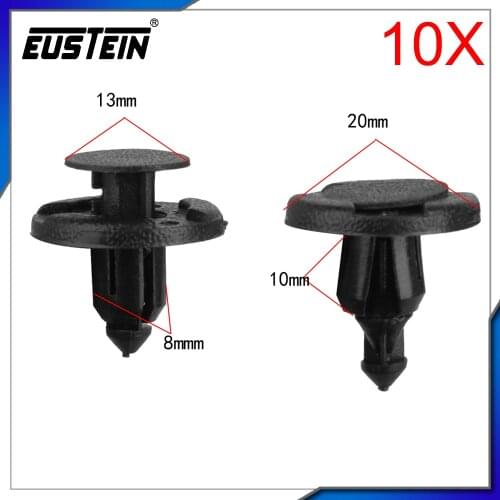 10Pcs 8cm Cowl Bumper Fender Push-Type Retainers 01553-05323 for Nissan B19