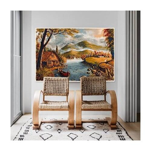 Tapestry decorative painting tapestry living room one river spring water art tapestry painting craft weaving blanket painting de