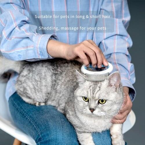 Cat Comb Pet Hair Removal Massaging Shell Comb Pet Dog Deshedding Dematting Tool for Removing Matted Fur, Knots and Tangles