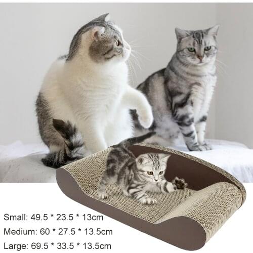 Cat Toys Cat Scratching Board Claw Grinder Corrugated Paper Cat Supplies Wear-resistant Scratcher Cat Sofa Cardboard Lounger