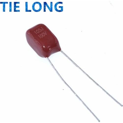 10pcs CBB 100V 105J 1UF P 5mm Metallized Film Capacitor