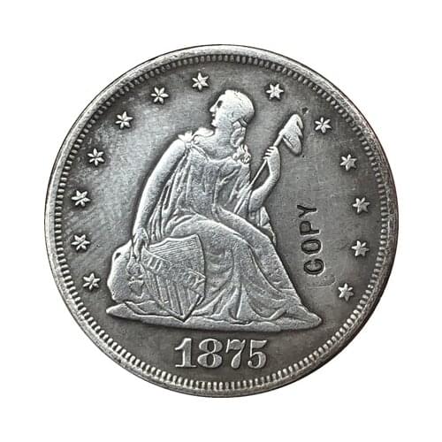 1875-CC United States seated liberty twenty cent coins COPY