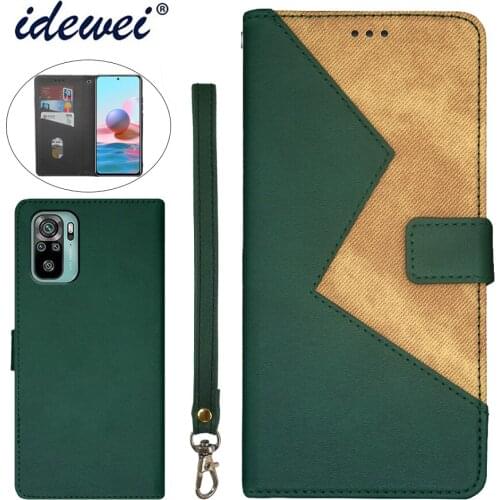 Applicable to Redmi Note 10 mobile phone case fold bracket function protection leather case phone case funda capa co