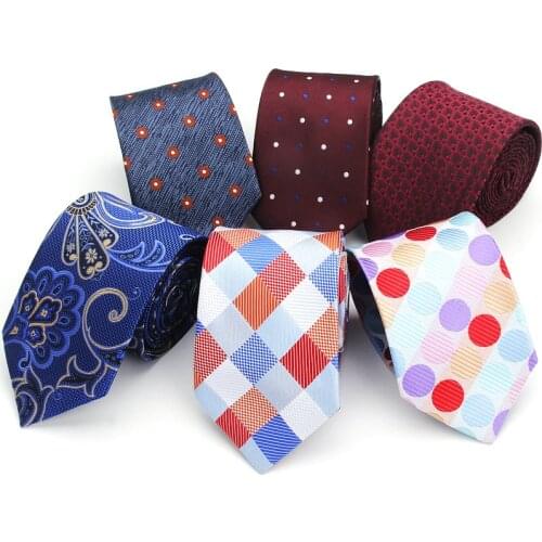 23 Style Neck Tie Men 7.5cm Skinny necktie wedding ties Polyester Black Dot Plaid fashion Mens Business Wedding Stripe Neck Ties