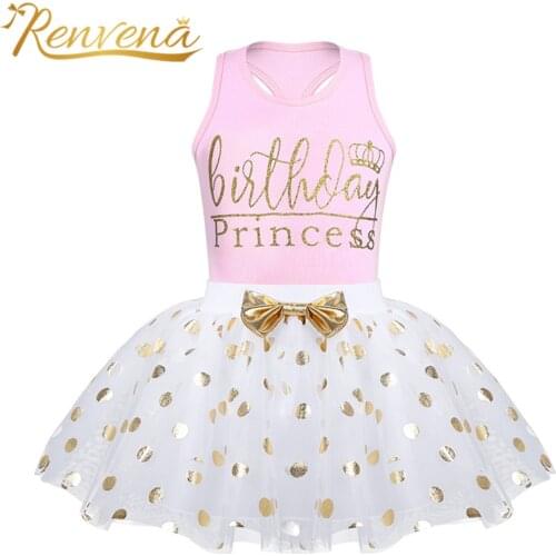 Infant Baby Girls Birthday Outfits Tops with Polka Dots Skirt Toddlers Princess Clothing Baby Girl Christening Tutu Gown
