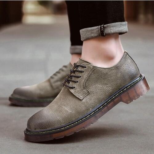 New Mens Shoes Business Formal Leather Shoes Casual Tooling Man Fashion Classic Italian Suede Oxford Shoes For Men Lace-up Solid