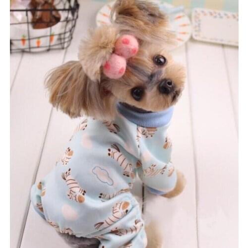 New Soft and Warm dog Pajamas cute pet dog Costume Yorkshire Chihuahua dog clothes for dogs cats