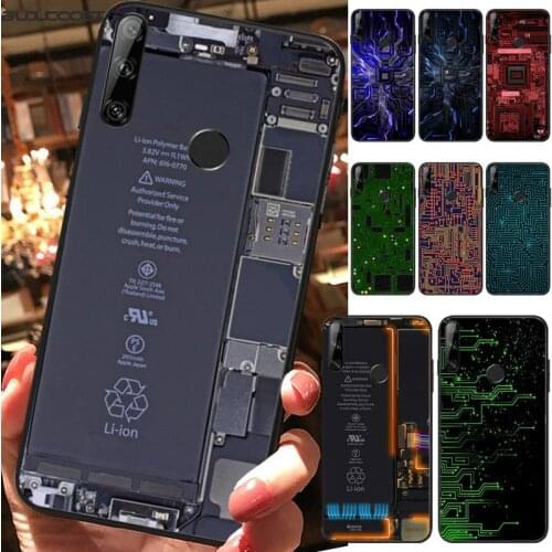 Riccu Computer Battery Phone Circuit Board Phone Case For Huawei Y5 Y6 Y7 Y9 Prime Pro II 2019 2018 Honor 8 8X 9 lite View9