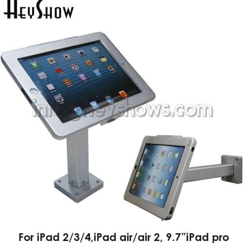 Tablet IPad Display Stand Wall Mounted Secure Tablet Enclosure Bracket Metal Wall Key Holder With Lock For iPad 2/3/4 Air