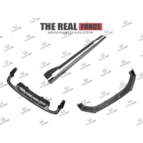 Suitable For 17-19 Audi S5 TRF-V Carbon Fiber Full Lip Body Kit - Front Rear Lip Diffuser Side Skirts