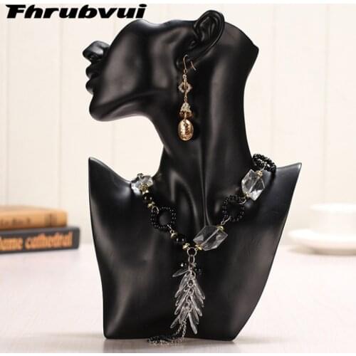 Resin Sideways Model Portrait Earring Necklace Display Stand Earring Stand Jewelry Stand Creative Jewellery Stand Props Top