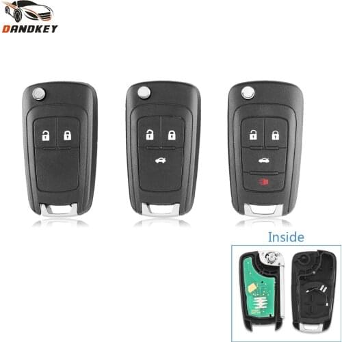 Dandkey Car Remote Key Suit For Chevrolet Malibu Cruze Aveo Spark Sail 2/3/4 Buttons Control 433MHz With ID46 Chip