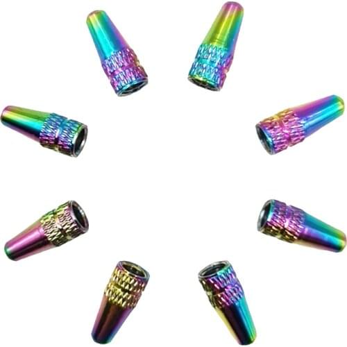 MTB Bicycle Presta Valve Cap Aluminum Rainbow Road Bike Presta Valve Cap Wheel Rim Tyre Stem Dust Cover Bicycle French Valve Cap