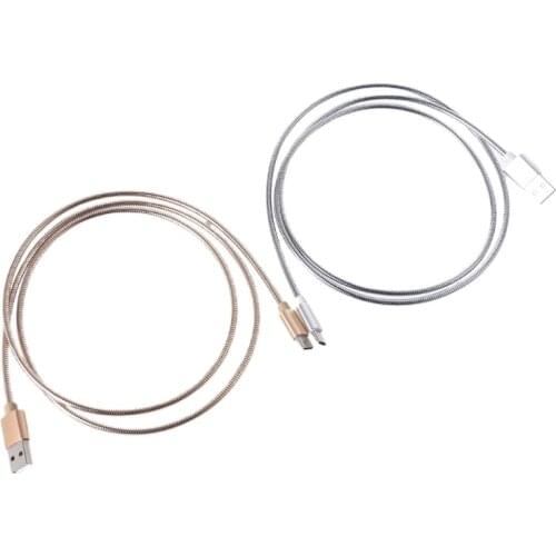 Silver/Golden Support 5V 9V 12V Fast Charge Charger Cord USB to Type C Indestructible Chew Proof Fast Charging Line