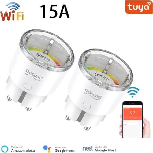 Gosund 15A WiFi Mini Smart Plug SP111 EU Socket Independent Tuya Remote Control For Alexa Google Smart Home No Hub Required HOT