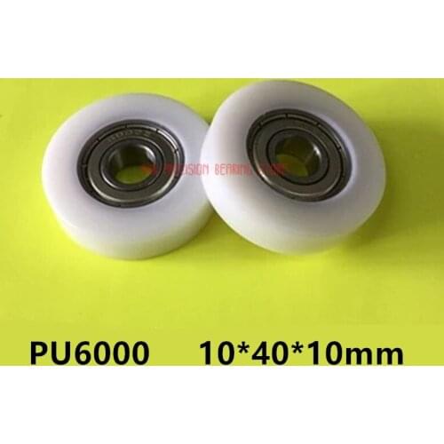 10*40*10mm 6000 Groove Bearing Nylon Plastic Pulley Groove Bearing Nylon Rolling Wheel 10*40*10mm Orbit Wheel