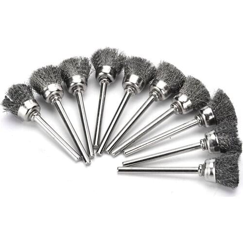 10 PCS 16MM Sliver Stainless Steel Wire Cup Brushes Wheel Cleaning Brush Tool