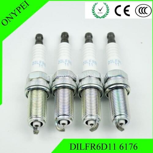 4x DILFR6D11 6176 Dual Iridium Spark Plug For TOYOTA CAMRY Highlander REIZ prado CROWN LAND CRUISER GS350 DILFR6D-11 DILFR6D 11
