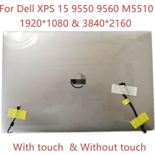 Free shipping 15.6" For Dell XPS 15 9550 9560 M5510 LCD touch screen assembly 3840*2160 4K OR 1920*1080 display Fully Tested