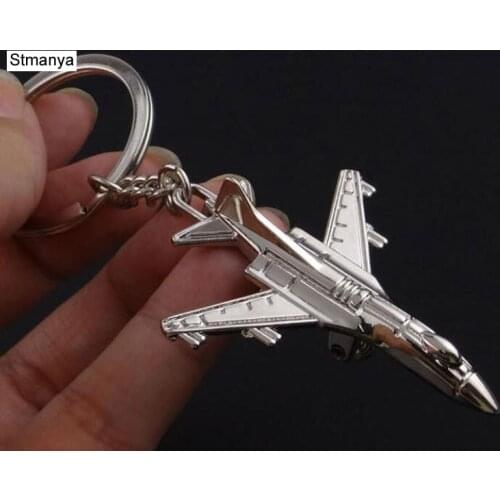 New Plane model Key Chain personality Car Key Ring metal Key chain Bag Accessories small Fighter Key Holder Jewelry K1743