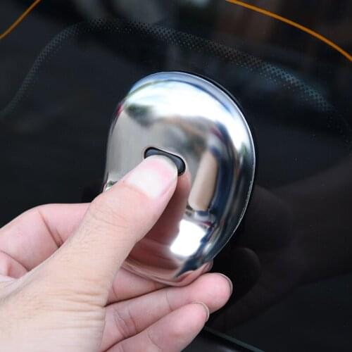 For Smart Fortwo 2009-18 Trunk Handle Decoration 304 Stainless Steel Car Styling Accessories Tailgate 3D Chromium Styling