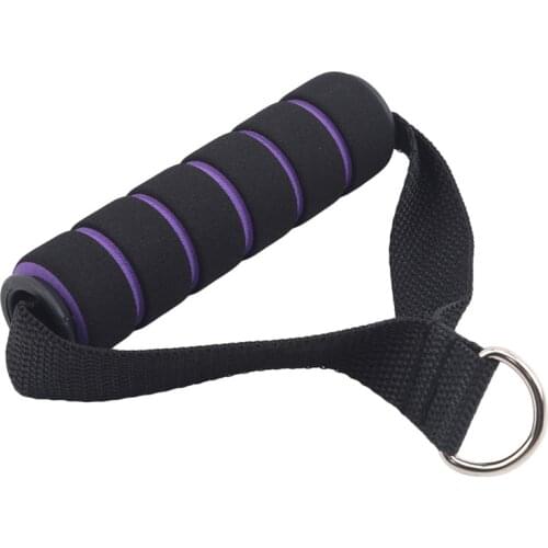 Gym Training Band Handle Bar Resistance Tricep Rope Cable Attachment D Ring Spring Pull Rope Cable Bar Elastic String