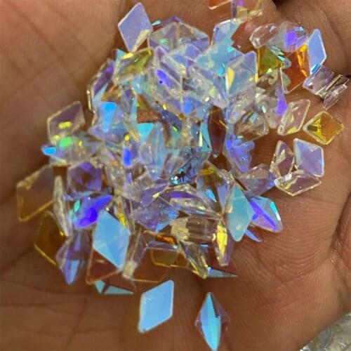 Fairy Aurora Symphony Transparent Diamond Mixing Nail Art Crushed Glass Stones diy jewelry Rhinestone
