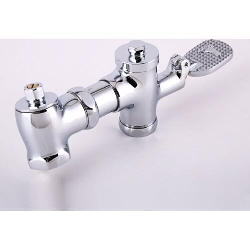 L16699 Foot-pressing Pedal Type Brass Toilet Flush Valve