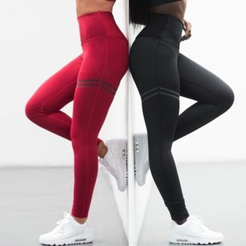 New High Waist Leggings Fitness Running Yoga Pants Elastic Trousers Gym Girl Tights Sport Women Leggins