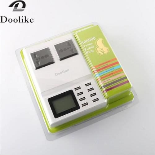 Hot selling 2016 Doolike Travel Charger Universal Powerful Travel Adapter UK US EU Plug USB charger 8 ports for Android iphone